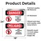 Signmission Restricted Area Authorized Employees Only Danger Sign, Vinyl Decal, 18in W x 24in L, 2PK OS-2PACK-DS-D-1824-VS-1548 - alternate 6
